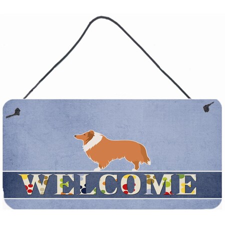 Carolines Treasures Collie Welcome Wall or Door Hanging Prints BB5520DS812
